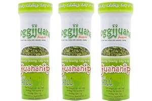 GENERIC Doggijuana / 3 Juananip™ Refill Bottles/Premium Organic Ground Catnip for Dogs/All Natural/Grown in The USA/Promotes Play and Helps Your Dog Chill