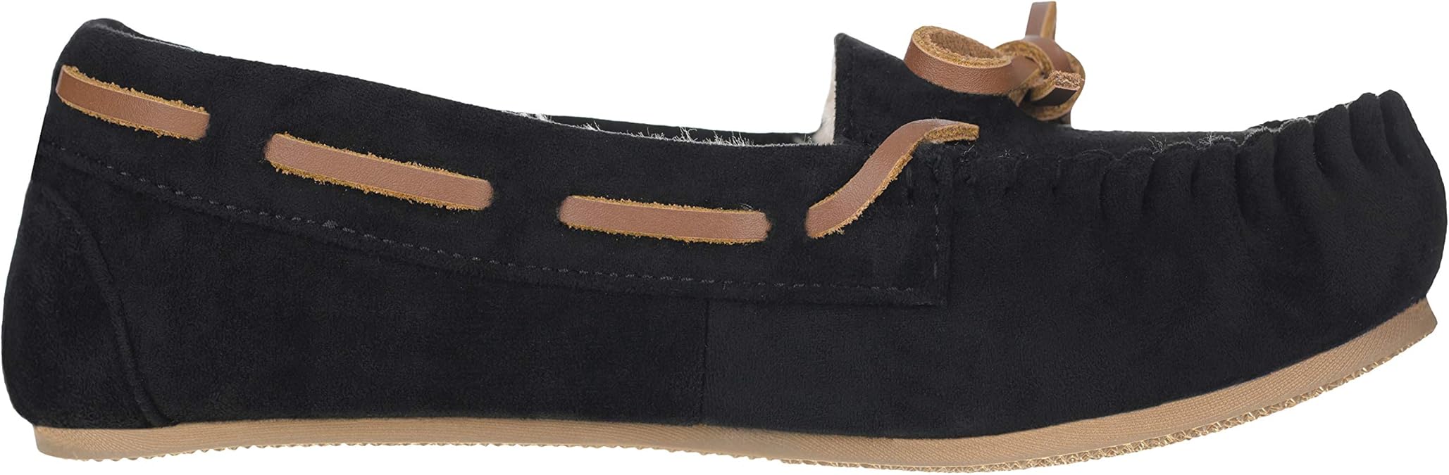 calistoga women's vegan suede faux fur moccasin