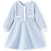 Disney Frozen Elsa Minnie Mouse Princess Girls Dress Long Sleeve Midi Knit Button Front Fashion Fall Winter Clothes 2-9 Years