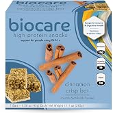 Biocare High Protein Snack Bar, Provides 15g Essential Protein, 5g Dietary Fiber, Cinnamon Crisp (7 Count)