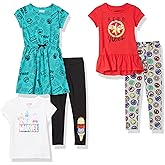 Amazon Essentials Disney | Marvel | Star Wars | Frozen | Princess Girls and Toddlers' Mix-and-Match Outfit Sets, Multipacks