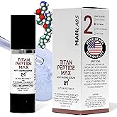 Man Labs Titan MAX Anti-Aging Peptides Serum for Face – Utra Potency Mens Peptide Serum Moisturizer – Skin Care Men – Face Serum Men – Anti Aging Serum – 10% Niacinamide, HA – All Skin Types–Unscented