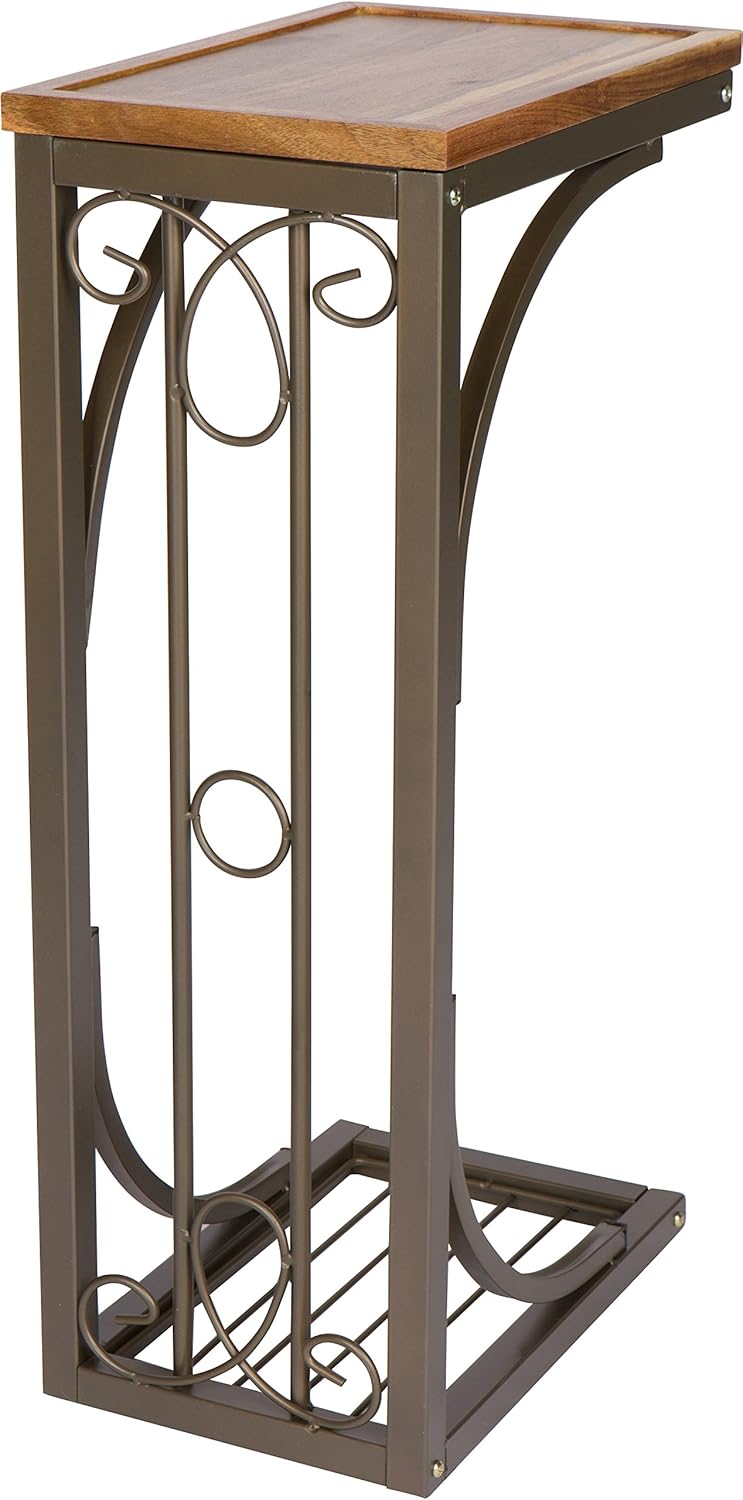 Best Dark Wood End Table Scroll