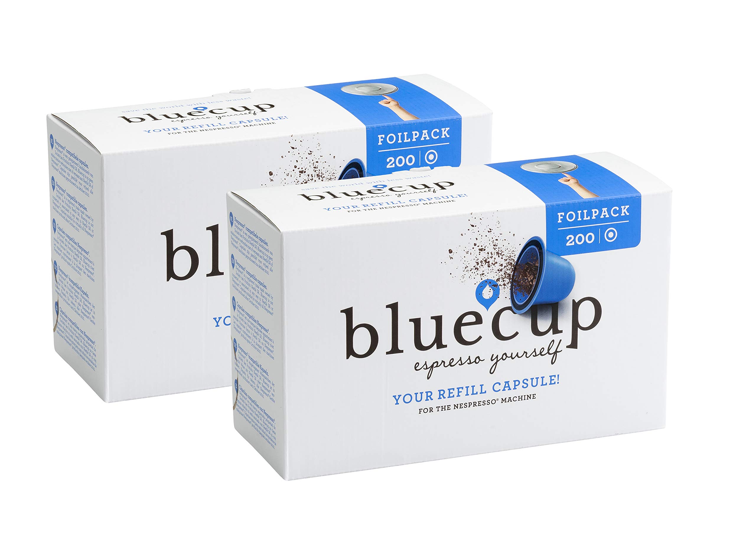 Bluecup Replacement Lids for Reusable Nespresso Pods – Airtight Single-Use Seals for Bluecup Refillable Capsules | 400 Lids