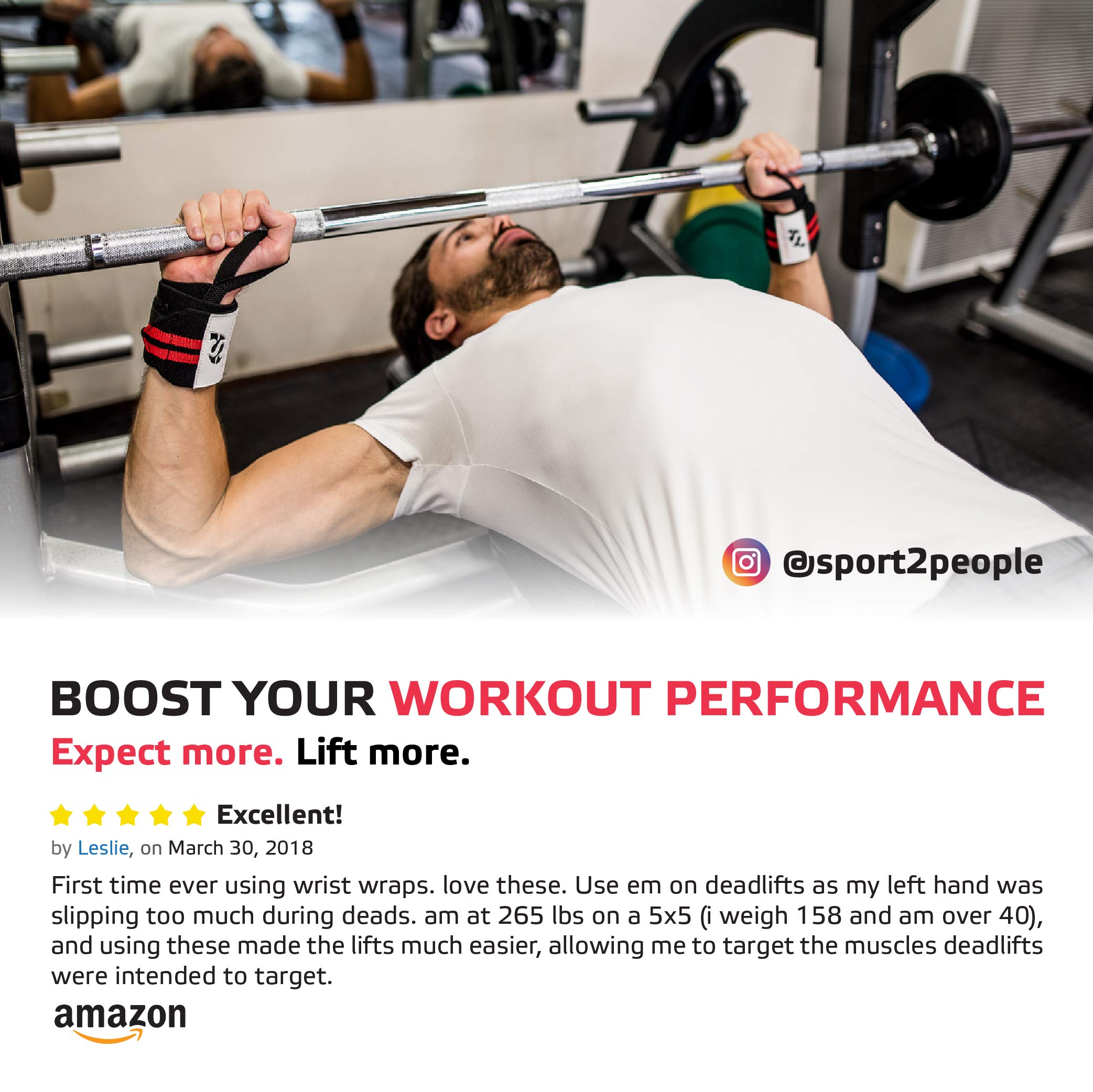 Weight Lifting Crossfit Wrist Wraps Equipment - 18\