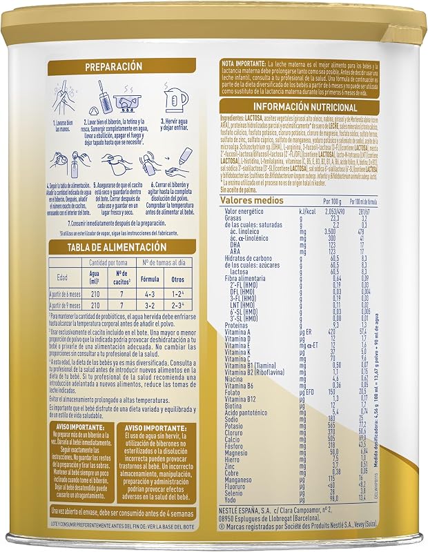 Nestlé Supreme Pro 2 Leche de Continuación en Polvo, 800g