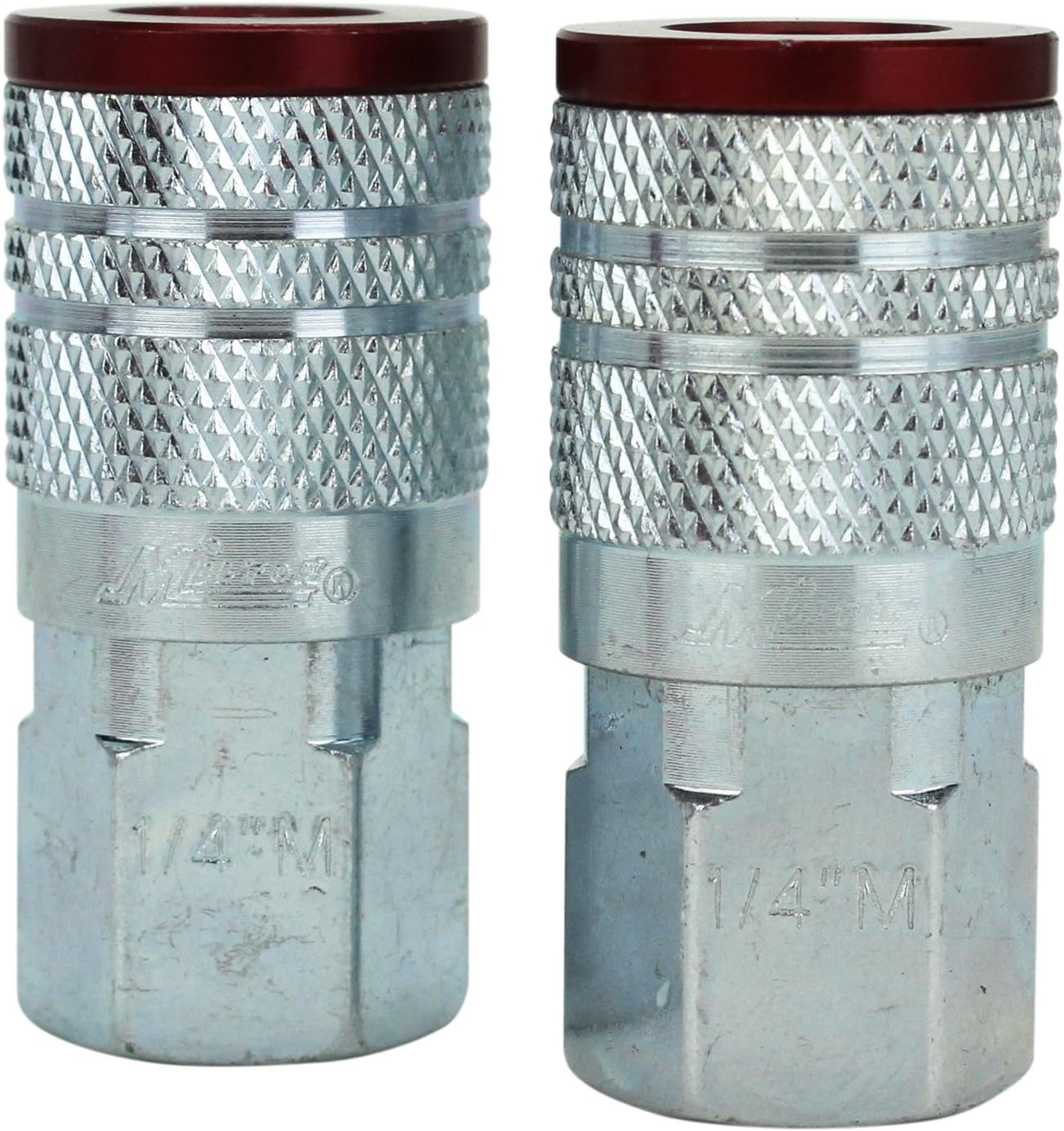 ColorFit by Milton Coupler & Plug Kit - (M-Style, Red) - 1/4" NPT, (14-Piece) - - 