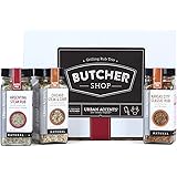Urban Accents BUTCHER SHOP, A Gourmet Grilling Rub Trio of Spices Gift Set, Perfect for Weddings, Housewarmings or Any Occasion