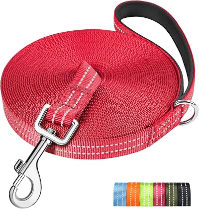 X XBEN Long Line Dog Lead 20M Reflective Lightweight Soft Padded Handle