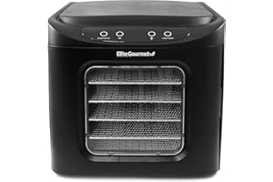 Elite Platinum EFD-313B Digital Food Dehydrator with BPA-Free Stainless Steel Racks, AdjCatable Timer and Temperature Control