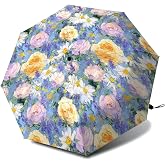 LYQTWXH Automatic Folding Travel Umbrella for Sun &amp; Rain | Windproof &amp; Rainproof, UV Protection &amp; Sun Shade, Lightweight Compact, Fiberglass Frame, Waterproof Canopy, for Girl &amp; Women