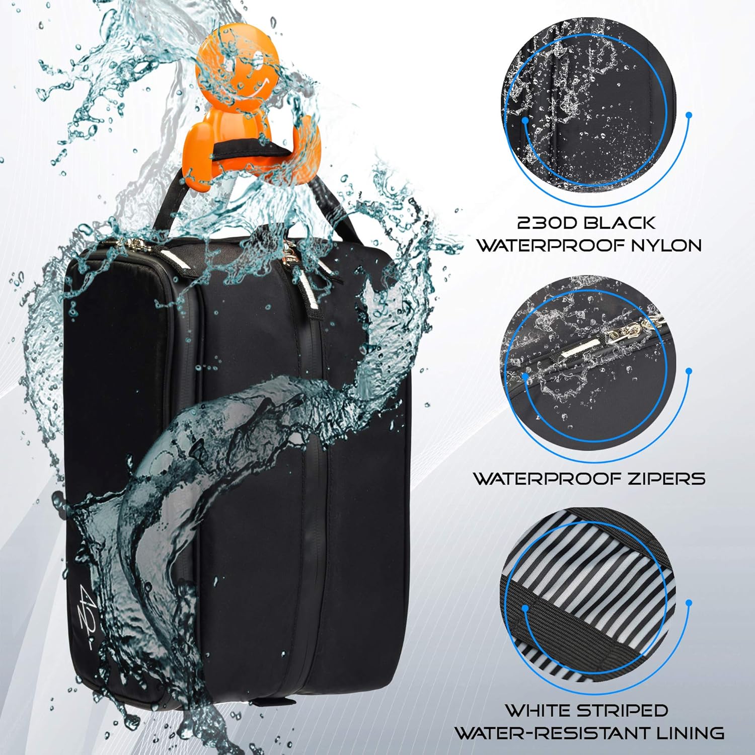 Toiletry Bag Dopp Kit for Men - Nylon Travel Toiletry Bag Waterproof Shower Cosmetic Organizer for Women Men - Travel Kit Shaving Bag for Men : Beauty