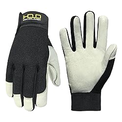 HANDLANDY Leather Work Gloves for Men