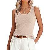 ANRABESS Tank Tops for Women Wool Blend Sweaters Sleeveless Casual Summer Fitted Shirts 2026 Spring Beach Vacation Clothes