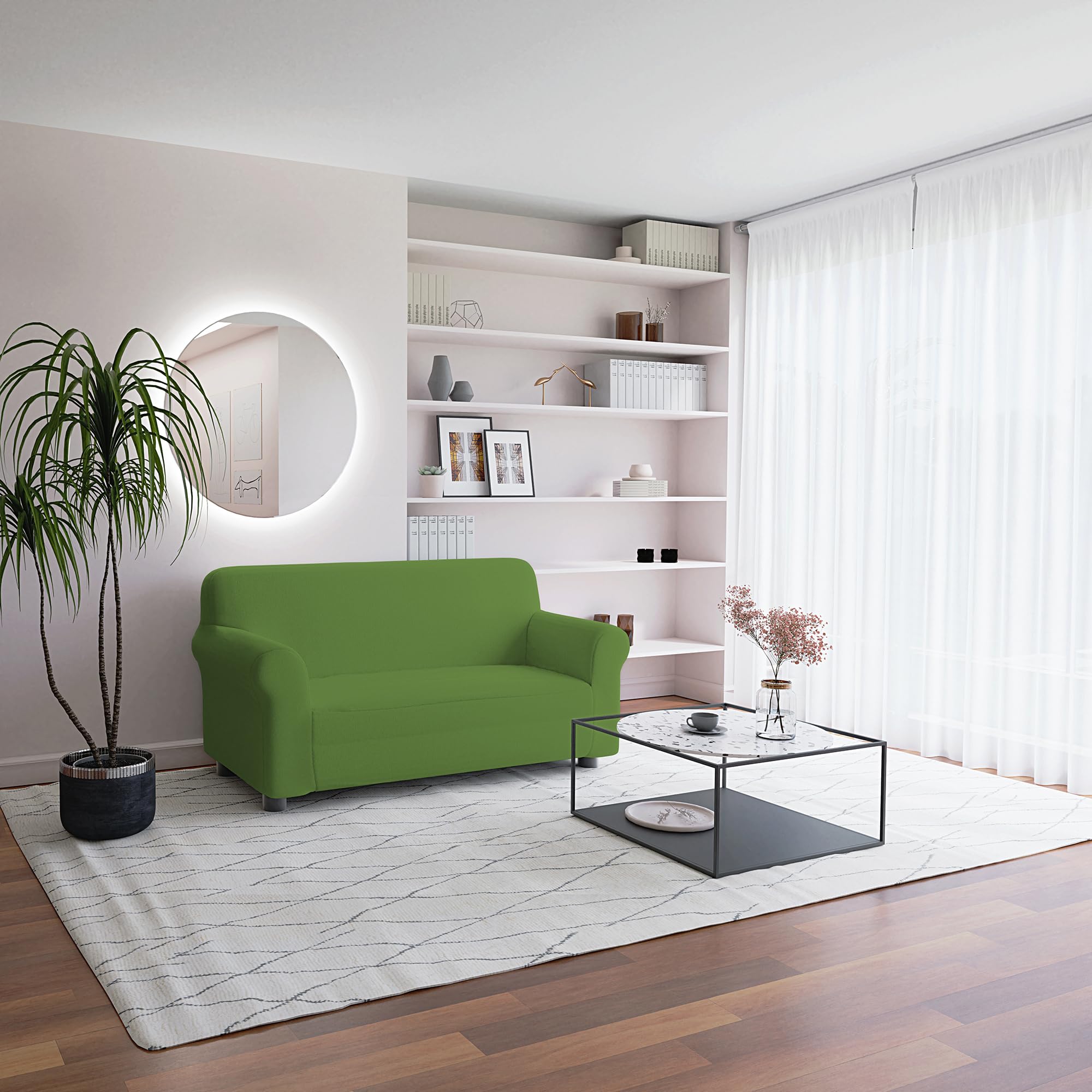 Italian Bed Linen Two-way Sofa Cover Most Beautiful Apple Green for 2 Seater