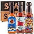 Hot Ones Season 24 Heat Pack, Hot Sauce Pack With Onima (IL MIG+), Black-Eyed Susan (Red Flag), High River Sauces (Peppers Up!), Made With All Natural Ingredients, 5 fl oz Bottles (3-Pack)