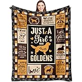 HSEFURNI Golden Retriever Gifts for Women Blanket - Best Gifts for Golden Retriever Lovers - Goldens Retrievers Decor Throw Blanket 60" x 50"