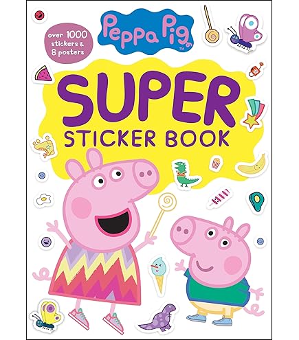 Trends International Peppa Pig Sticker Flip Pack - 6 Sheets Of Fun Stickers For Kids, Party Favors, Classrooms