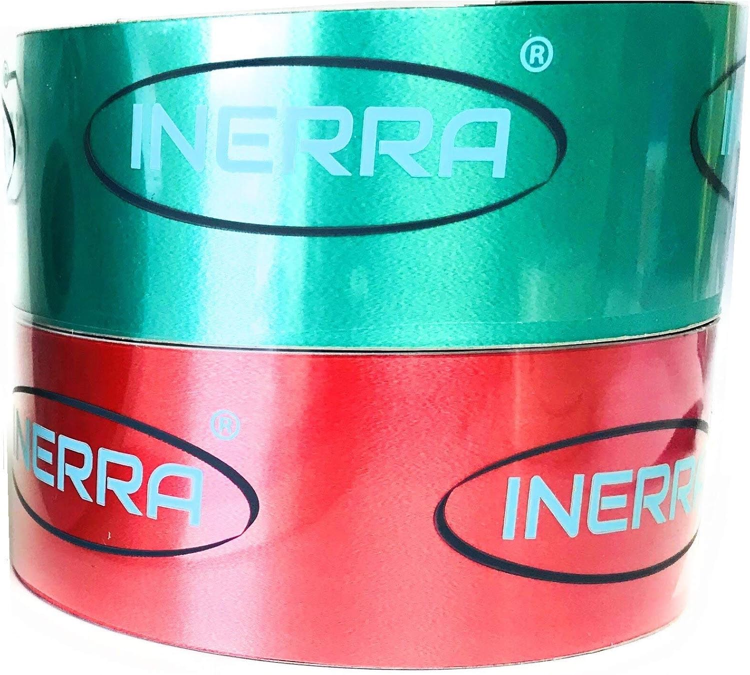 INERRA Ribbon Multipack - 2 x 100 Yard Rolls (Red & Emerald Green) Wedding Flowers Gift Decoration & Christmas - Image 3