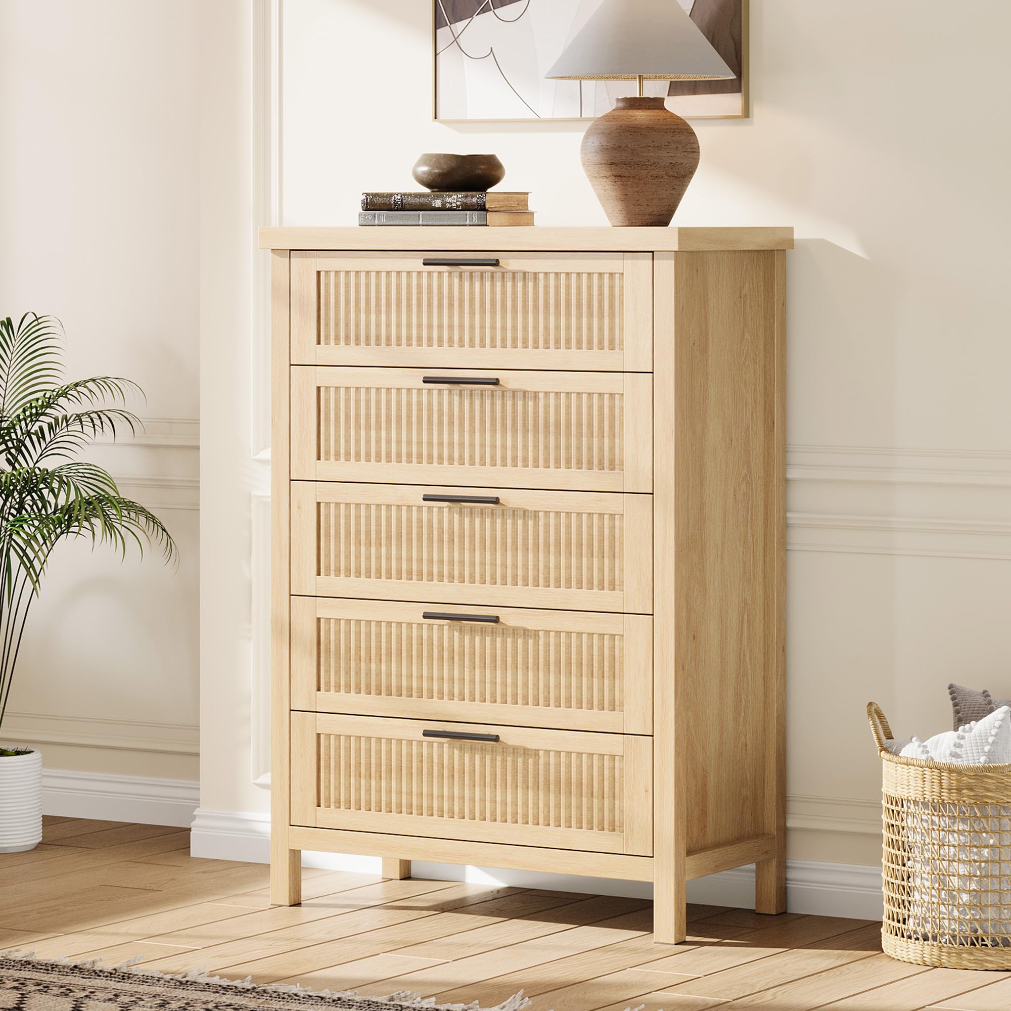 Photo 1 of ***MISSING USER MANUAL*** *UNTESTED*
Garvee Fluted Dresser for Bedroom with 5 Drawers, 42.9 in Tall Chest of Large Drawers with Large Clothes Storage Cabinet, Wood Dresser, TV Stand for Bedroom, Nursery, Living Room, Hallway