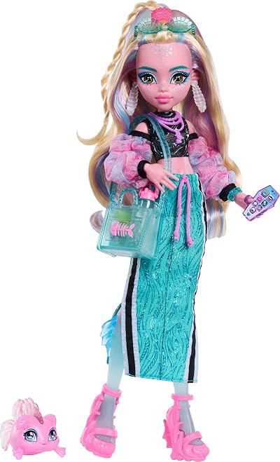 Monster High Lagoona Blue Doll with Pet Neptuna Piranha Accessories