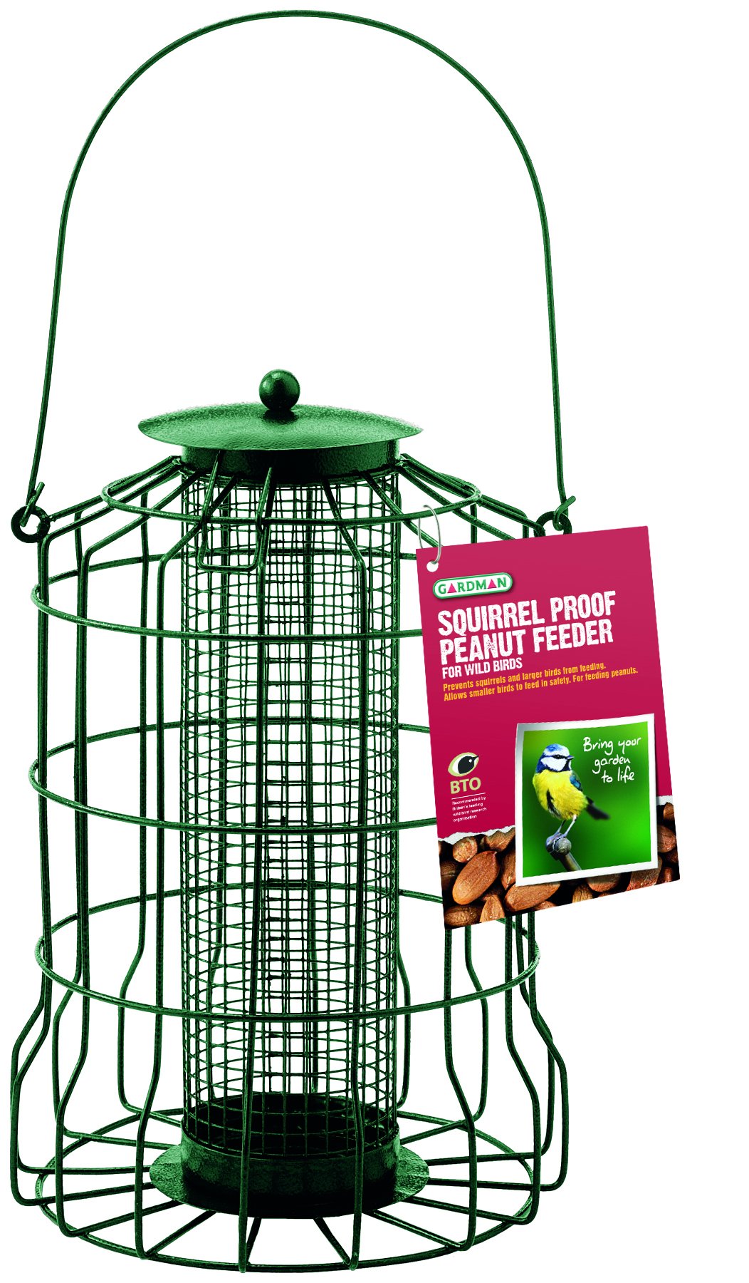 Gardman A01621 Squirrel Proof Peanut Feeder, Green, 17 x 17 x 26 cm โ image 1