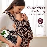 Momcozy Baby Carrier 3-24M Cotton Leopard Ergonomic 64-127cm Waist view 2