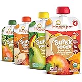 Happy Tot Organics Super Foods Stage 4, Super Foods Variety Pack, 4.22 Ounce Pouch (Pack of 16) packaging may vary