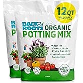 Back to The Roots 100% Organic Potting Mix (Value 12 Quart) | Premium Blend | Made in The USA