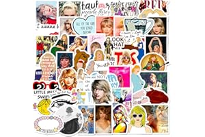 IMARISHA 100Pcs Taylor Stickers for Water Bottle Kids - Pop Music Singer Ablum Stickers for Girls Waterproof Vinyl Taylor Stickers for Taylor Fans Gifts Reusable Residue-Free Stickers for Kids