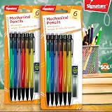 SOL 12pk Mechanical Pencils 0.7mm HB Lead with Eraser 24 Refills Six Colors view 8