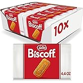 Lotus Biscoff Cookies, Caramelized Biscuit Cookies, 16 Cookies (Pack of 10), Non GMO + Vegan, 4.4 Ounce (Pack of 10), Snack Pack Size. [Packaging may vary]