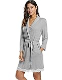 Avidlove Womens Bathrobe Soft Kimono Cotton Knit
