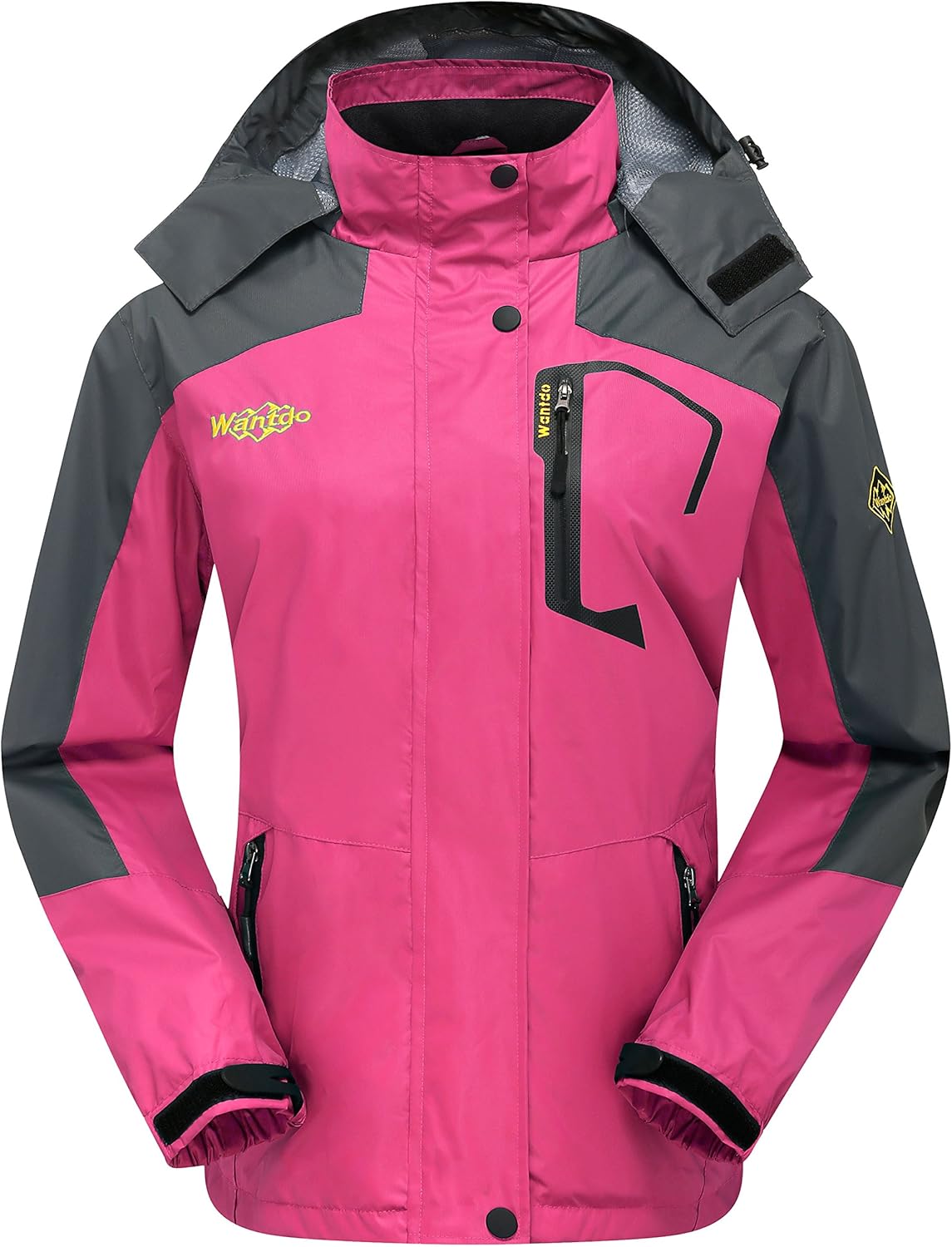 Wantdo Women's Waterproof Hiking Jacket Windproof Rain Hooded Jacket