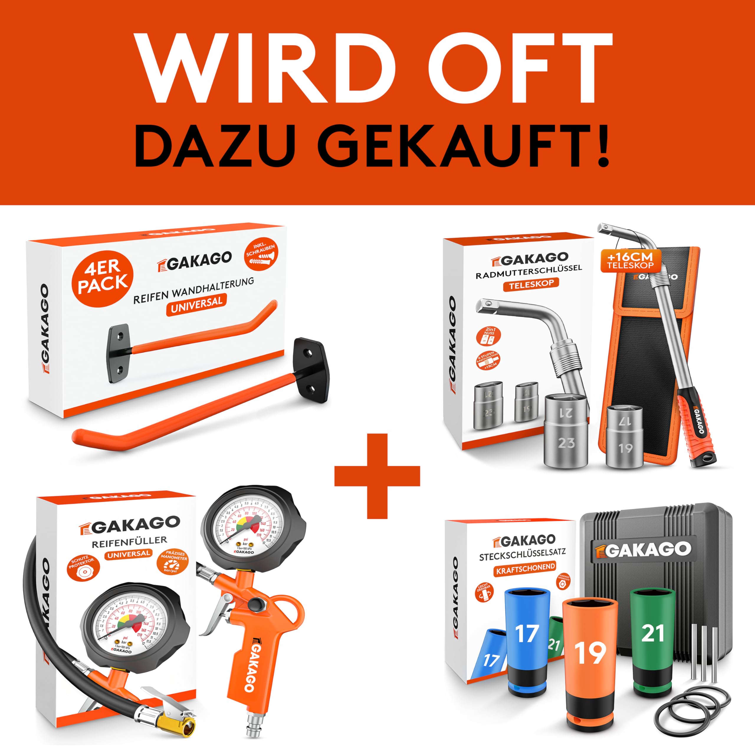 Gakago Teleskop-Ratsche 1/2 Zoll bis zu 60cm - Extra lange umschaltbare Knarre mit ergonomischen Griff - Überlegende Kraft mit über 615 Nm und präzisen 72 Feinzahn Getriebe 6