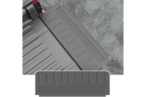 powoq Tailgate Mat Compatible with 2022 2023 2024 2025 2026 Nissan Frontier Tailgate Liner TPE Truck Mat Replacement for 2022-2026 Nissan Frontier Accessories(Stripe Style Tailgate Mat)