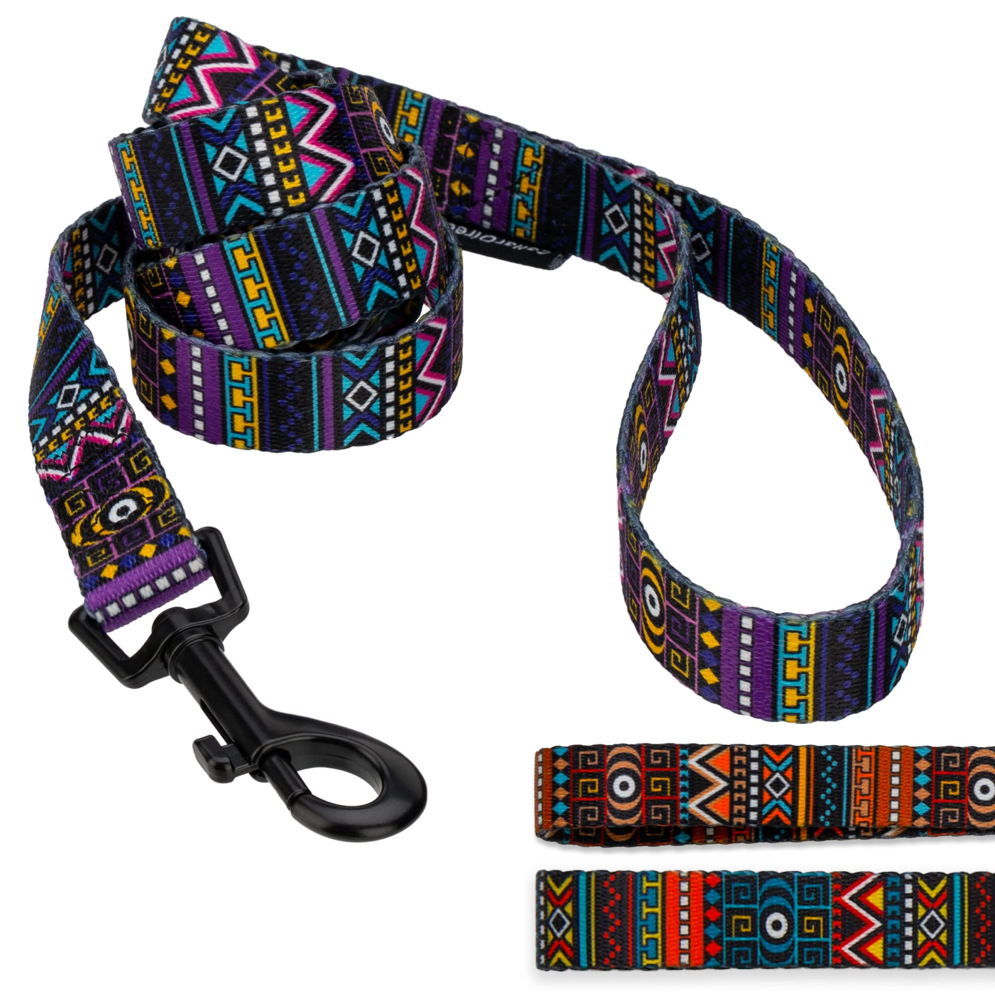 Photo 1 of CollarDirect Aztec Dog Leash Nylon Tribal Pattern Cat Pet Leashes for Small Medium Large Dogs Puppy Lead 5 FT Long for Walking (Tribal Magenta, L, New)