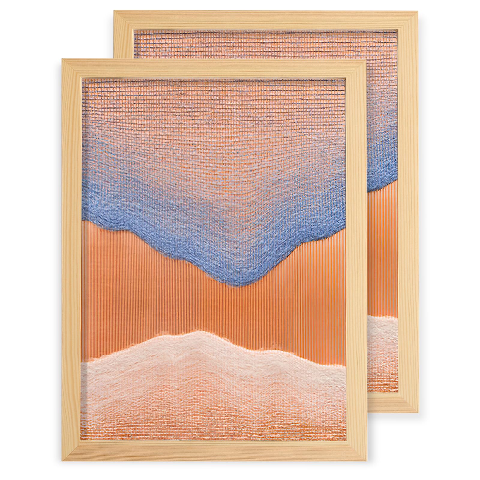 Cispree A4 Wood Picture Frames with Clear Plexiglass, Large Poster/Document Frames for Family/Christmas (8.25x11.75 Inches), 2 Pack, Natural