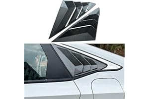 KEALAS for 11th Gen Civic Sedan Sport Style Rear Side Window Louvers Air Vent Scoop Shades Cover Trim for Honda Civic Sedan 2022 2023 2024 2025-Carbon Fiber Style