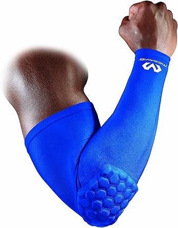 Amazon Com Mcdavid 6500 Hex Padded Arm Sleeve Compression Arm Sleeve W Elbow Pad For Football Volleyball Baseball Protection Youth Adult Sizes Sold As Single Unit 1 Sleeve Football Hand