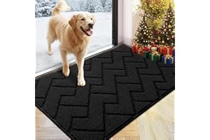 hicorfe Indoor Door Mat,Non Slip Door Mats,24"x35" Front Back Door Mat Rubber Backing,Absorbent Resist Dirt Entrance Inside F
