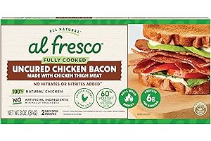 al fresco Fully Cooked Uncured Chicken Bacon 3 oz