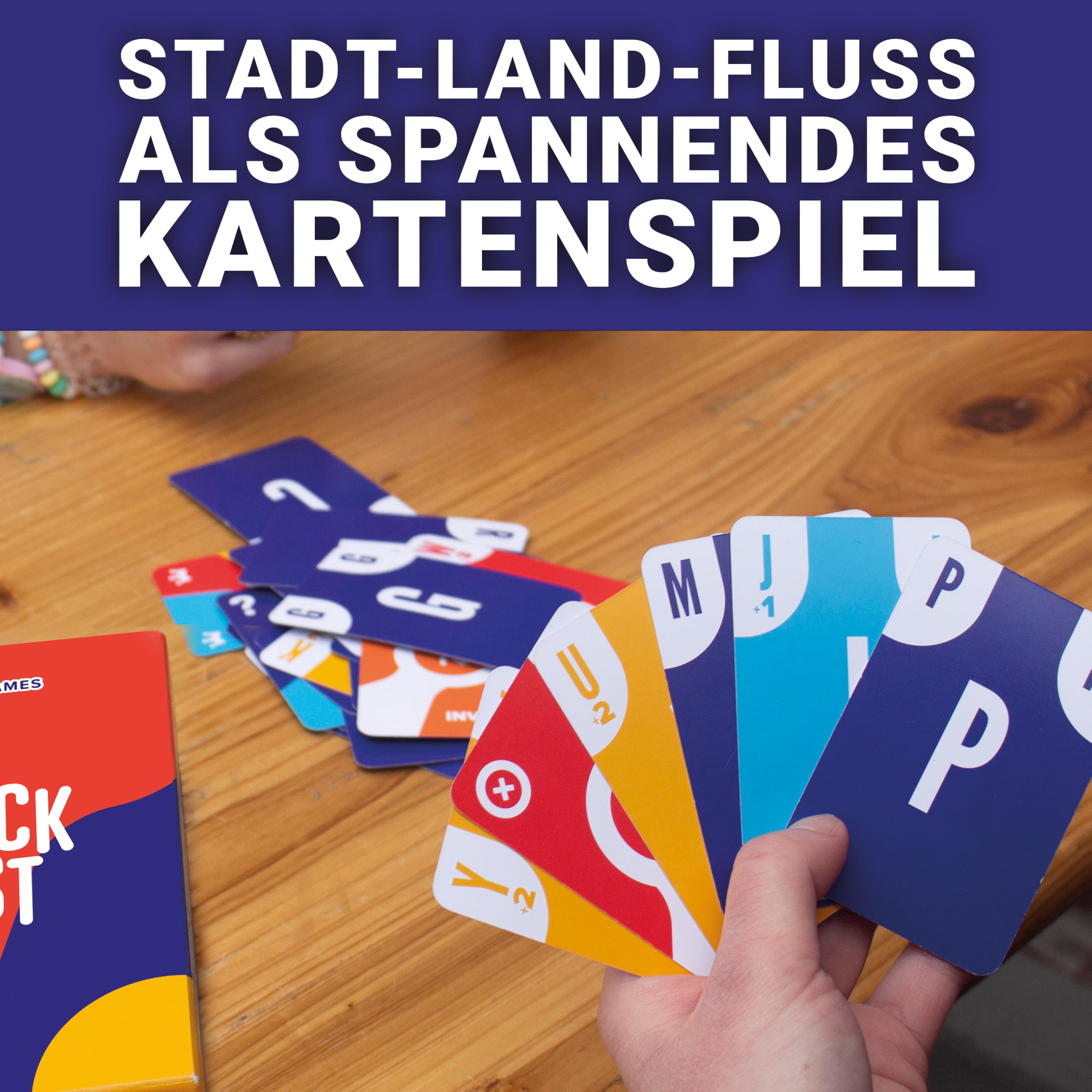 CRACK LIST – Stadt Land Fluss Kartenspiel | Modernes Wortspiel mit taktischen Aktionskarten | Familienspiel & Partyspiel für 2–8 Spieler | Ab 10 Jahren | 30 Minuten | Deutsch 3