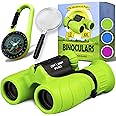 Binoculars for Kids, Set with Magnifying Glass & Compass - Easter Toys, Kids Binoculars for Boys and Girls - Perfect Easter Basket Stuffers for Toddler ! Easter Gifts for 3-12 Years Kids