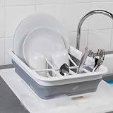 Beldray Collapsible Dish Drainer with Cutlery Divider Grey view 4
