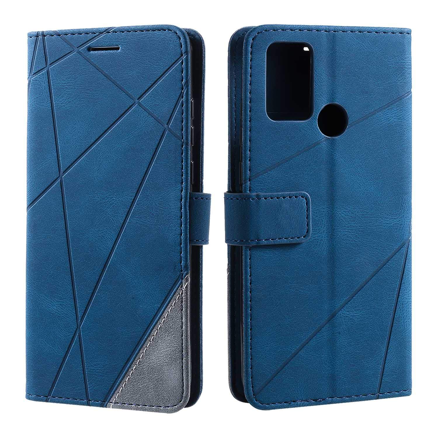 SONWO Case for Huawei Honor 9A Case, Premium Leather Flip Wallet Case Magnetic Closure Card Slots Kickstand Phone Case for Huawei Honor 9A, Blue