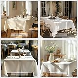 Encasa XO 56x91 in Cotton Canvas Dining Tablecloth Sunbeam Yellow view 7
