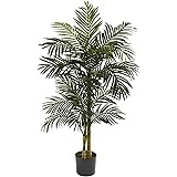 Nearly Natural 5ft. Golden Cane Palm Artificial Tree, Green