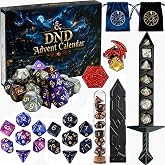 DND Dice Advent Calendar 2026 with D&amp;D Pin, Christmas Advent Calendar | 24 Days D&amp;D Advent Calendar for Adults, Teens with DND Dice Set and Pins, Dungeons and Dragons RPG, MTG, Role Playing
