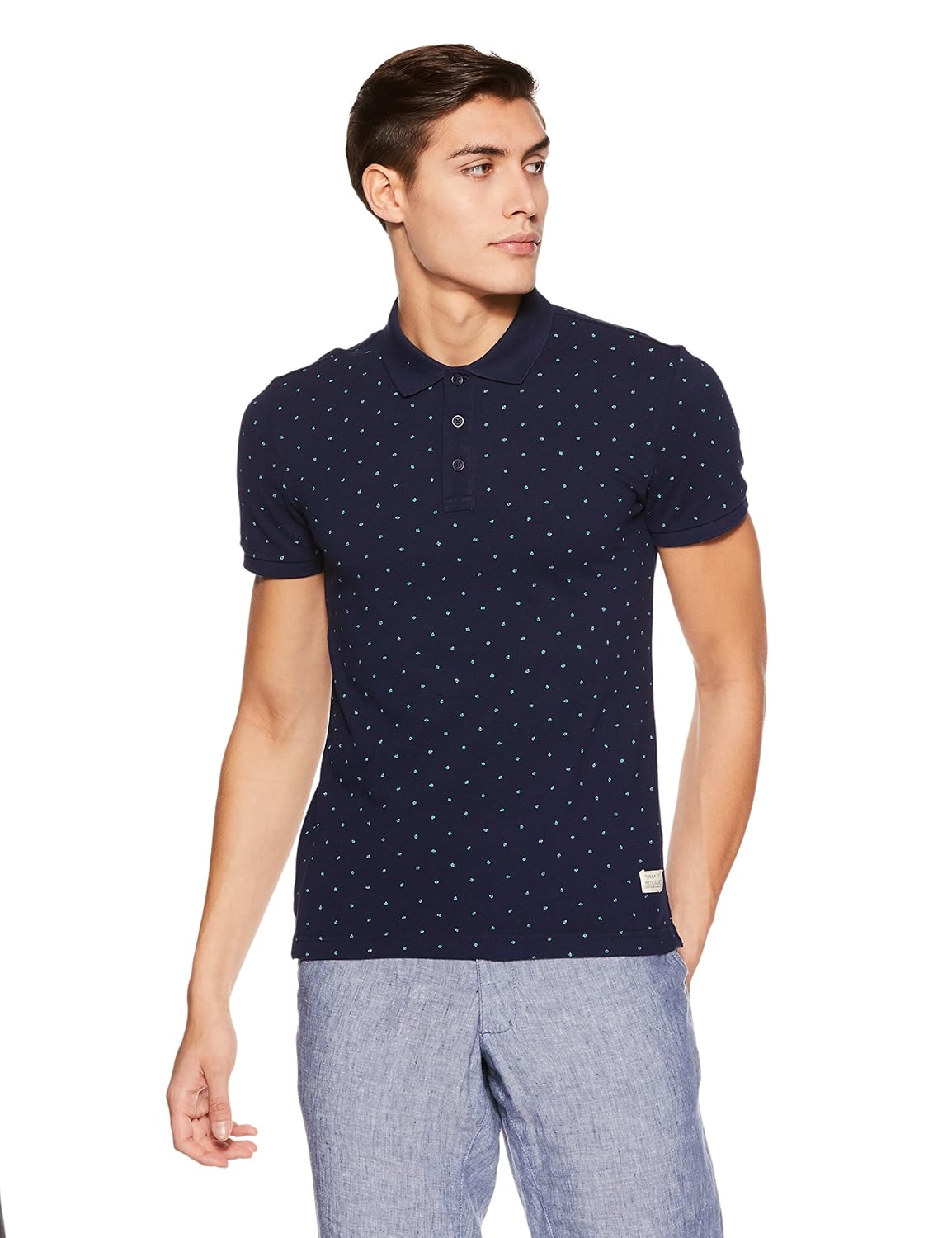 united colors of benetton men's printed regular fit polo